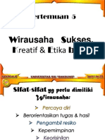 Pertemuan 5: Wirausaha Sukses, Kreatif & Etika Bisnis