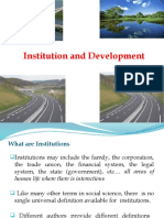Institution and Development