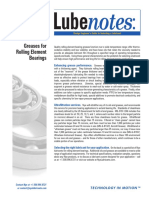 Notes:: Greases For Rolling Element Bearings
