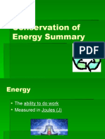 Conservation of Energy and Types of Energy