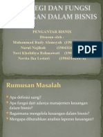 Strategi Dan Fungsi Keuangan Dalam Bisnis