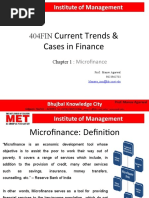 Current Trends & Cases in Finance: Microfinance