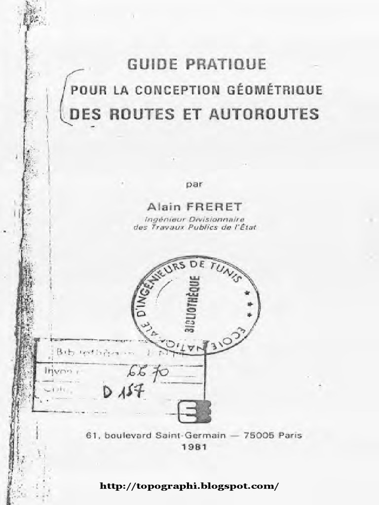 Guide Pratique Pour La Conception Geometrique Des Routes Et Autoroutes ...
