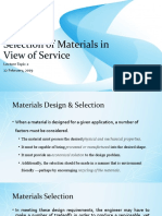 Selection of Materials