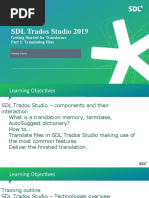 SDL Trados Studio 2019 - Getting-Started - Part - 1