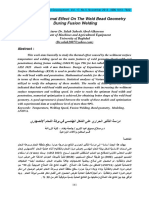 Study of Thermal Effect On The Weld Bead Geometry During Fusion Welding