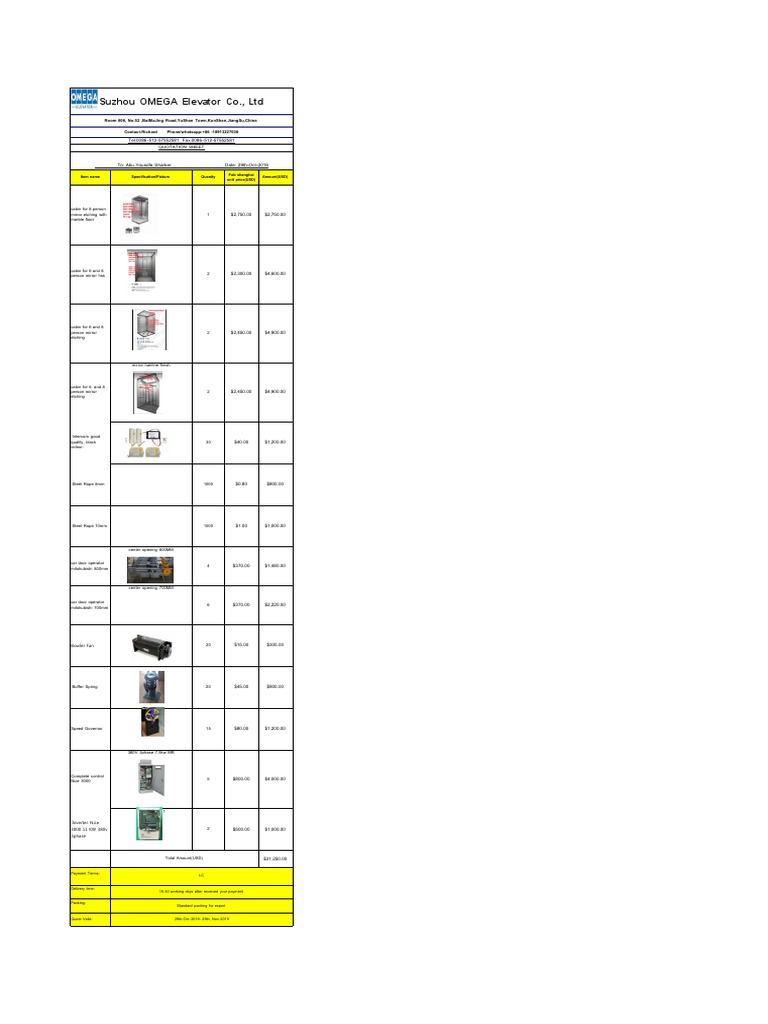 Spare Part Quotation 2019 8 29 Revised PDF