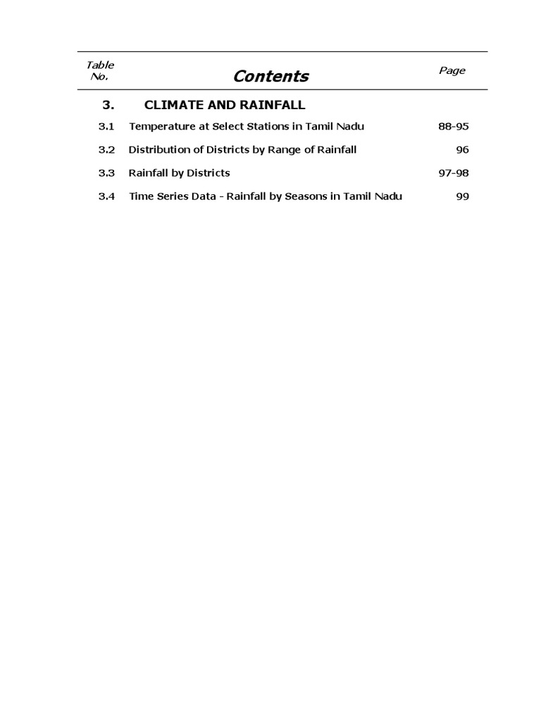 Tamil Nadu Climate and Rainfall Data | PDF | Climate | Rain