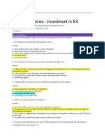 SA 2: Inventories - Investment in ES: MC Questions