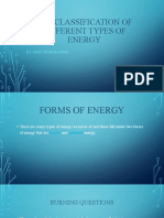 The Classification of Different Types of Energy Dipit