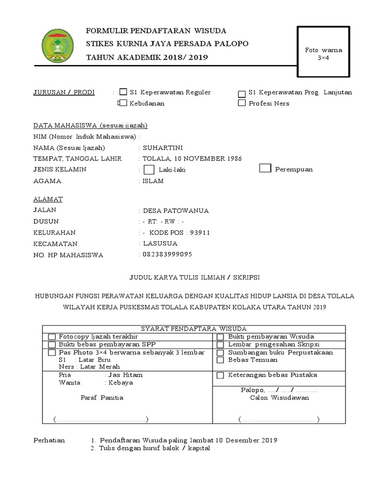 FORMULIR KJP | PDF