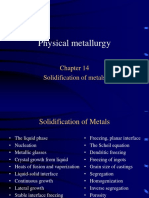 Physical Metallurgy: Solidification of Metals