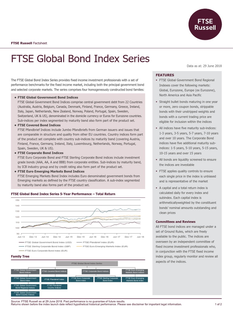 Ftse Global Bond Index Series PDF Bonds (Finance) Index (Economics)