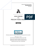 Precoat Filter Media: Awwa Standard