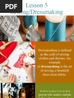 Lesson 5 Dressmaking and Sewing