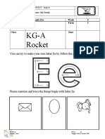 Lxy-Pre Primary-Kindergarten A-English-Worksheet-Week 4-Term 1