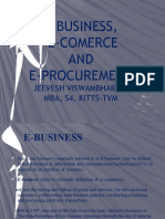 E-Business, E-Comerce AND E-Procurement: Jeevesh Viswambharan, Mba, S4, Kitts-Tvm