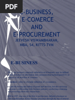 E-Business, E-Comerce AND E-Procurement: Jeevesh Viswambharan, Mba, S4, Kitts-Tvm