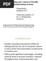 Scheduling and Control of Fms