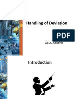 Handling of Deviation: Dr. A. Amsavel
