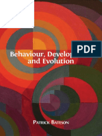 Behaviour, Development and Evolution: Atrick Ateson
