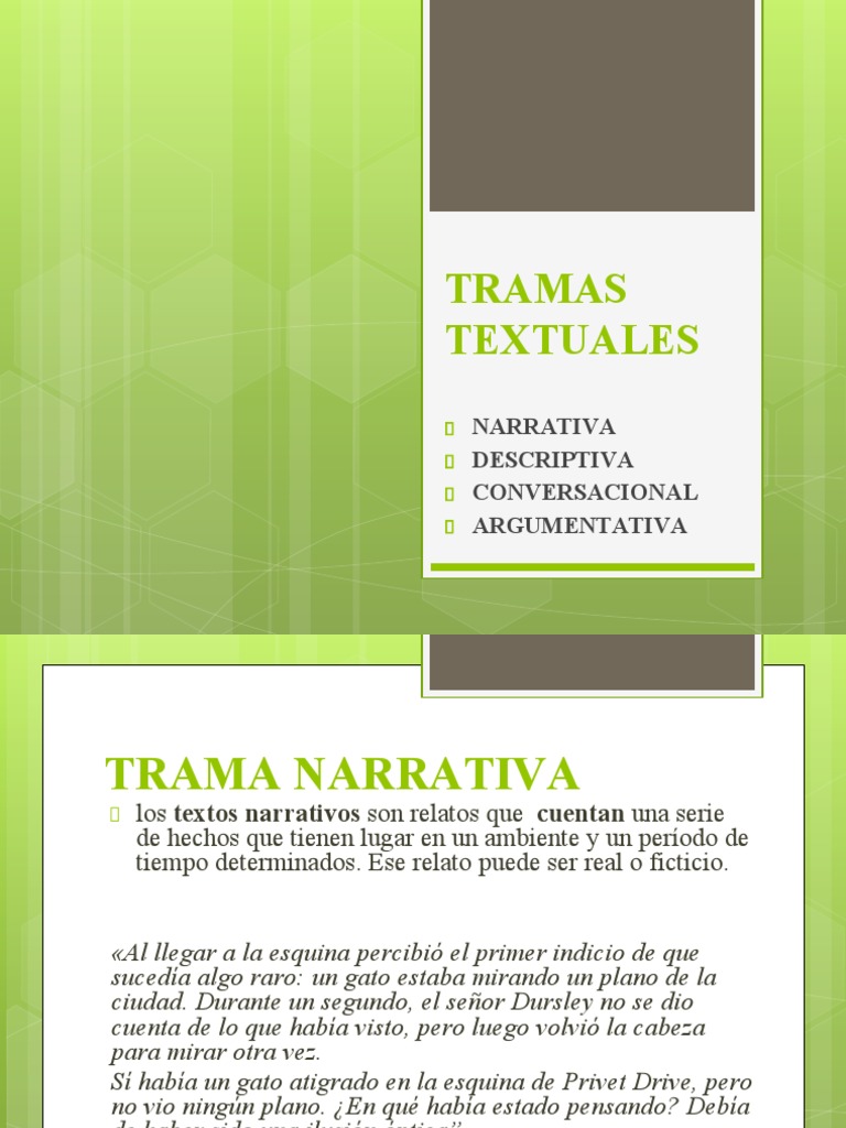 Tipos de Tramas Textuales | PDF | Libros para adolescentes