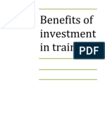 Benifits of Investment in Training