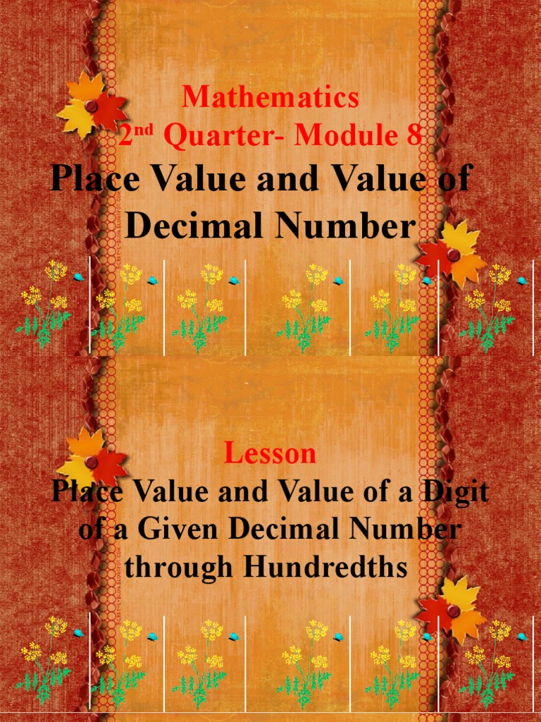 Decimal System: Origin, Meaning of Place Value Presentation