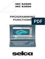 Programming Functions: CNC S4000 CNC S3000