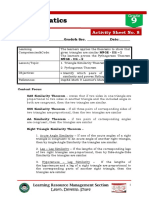 Mathematics: Activity Sheet No. 8