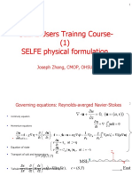SELFE Users Trainng Course - (1) SELFE Physical Formulation: Joseph Zhang, CMOP, OHSU