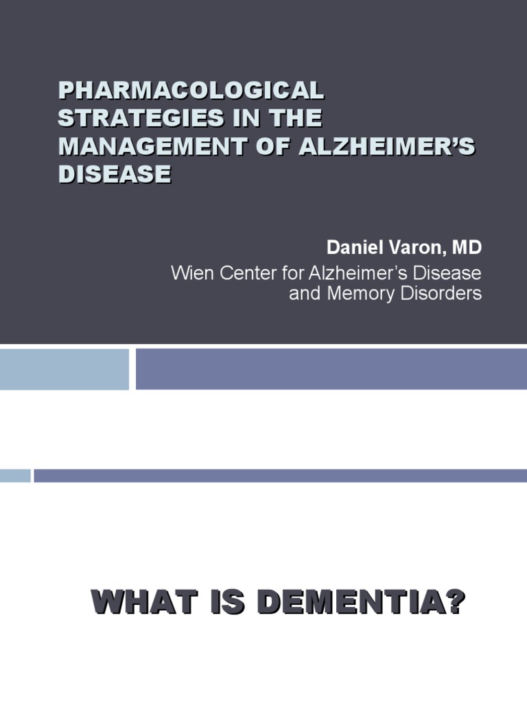 Pharmacological Strategies for Alzheimer's | PDF | Dementia | Selective ...