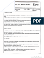 HSE VIOLATION NOTIFICATION SINOPEC 001 - Mass toolbox meeting