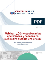 Webinar, Cómo gestionar las operaciones y cadenas de suministro durante una crisis