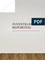 Session 1 - Introduction To Investigative Reporting