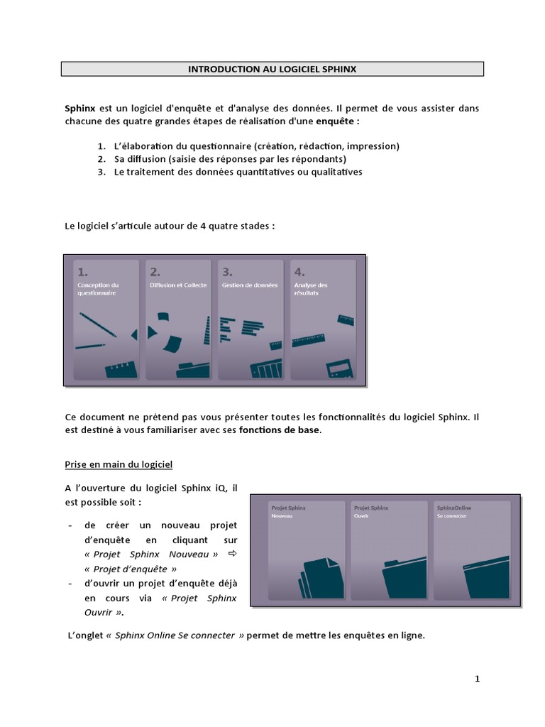 Introduction au logiciel Sphinx | PDF | Imprimante (Informatique ...