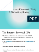 Internet Protocol Version4 (Ipv4) & Subnetting Strategy