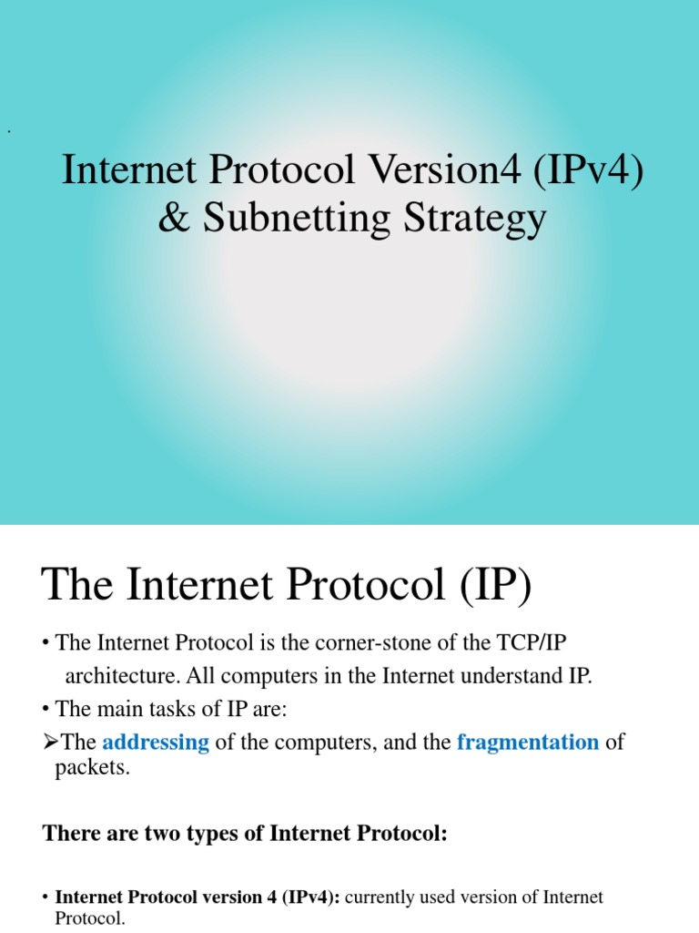 IPv4 Addressing and Subnetting Guide | PDF | Ip Address | Internet ...