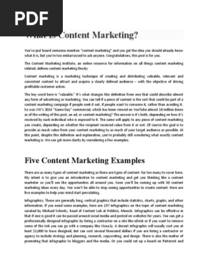 What Is Content Marketing