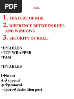 Feature of Rhe. Diffrence Between Rhel and Windows. Security of Rhel