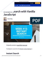 Instant Search With Vanilla JavaScript