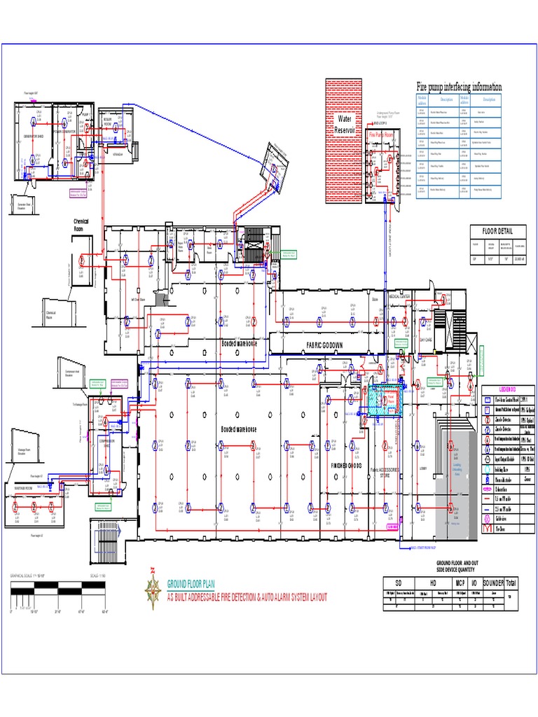 Ground Floor Fire Alarm System Layout | PDF | Machines | Tools