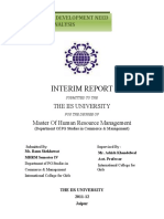 Interim Report: Training and Development Need Analysis