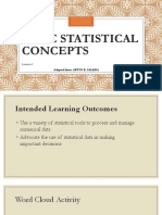 Basic Statistical Concepts: Lesson 1