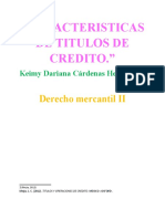 Caracteristicas de Titulos de Credito