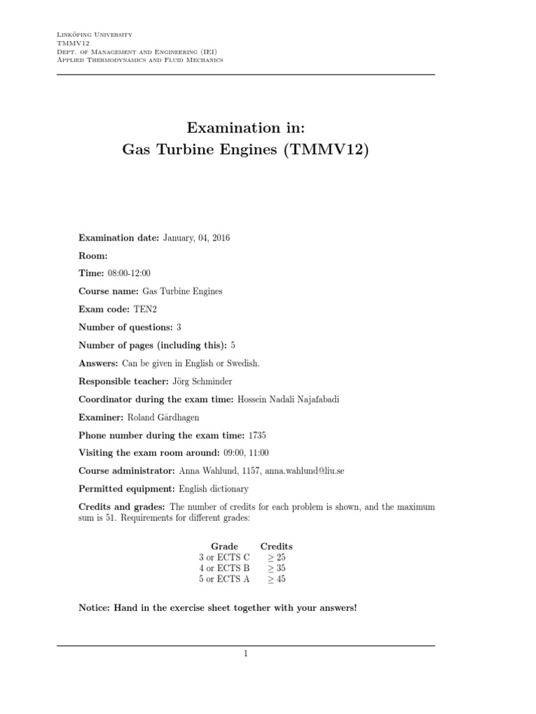 Gas Turbine Engines exam questions and answers | PDF | Jet Engine | Turbine