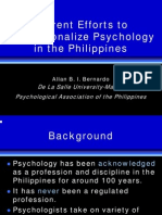 Professionalizing Psychology in the Philippines