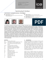 Mechanically Laminated Timber Arched Suspension Bridge Experimental Study