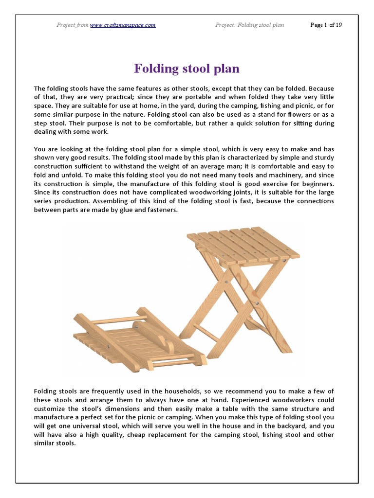 Folding Stool Plan3 PDF Woodworking Nature