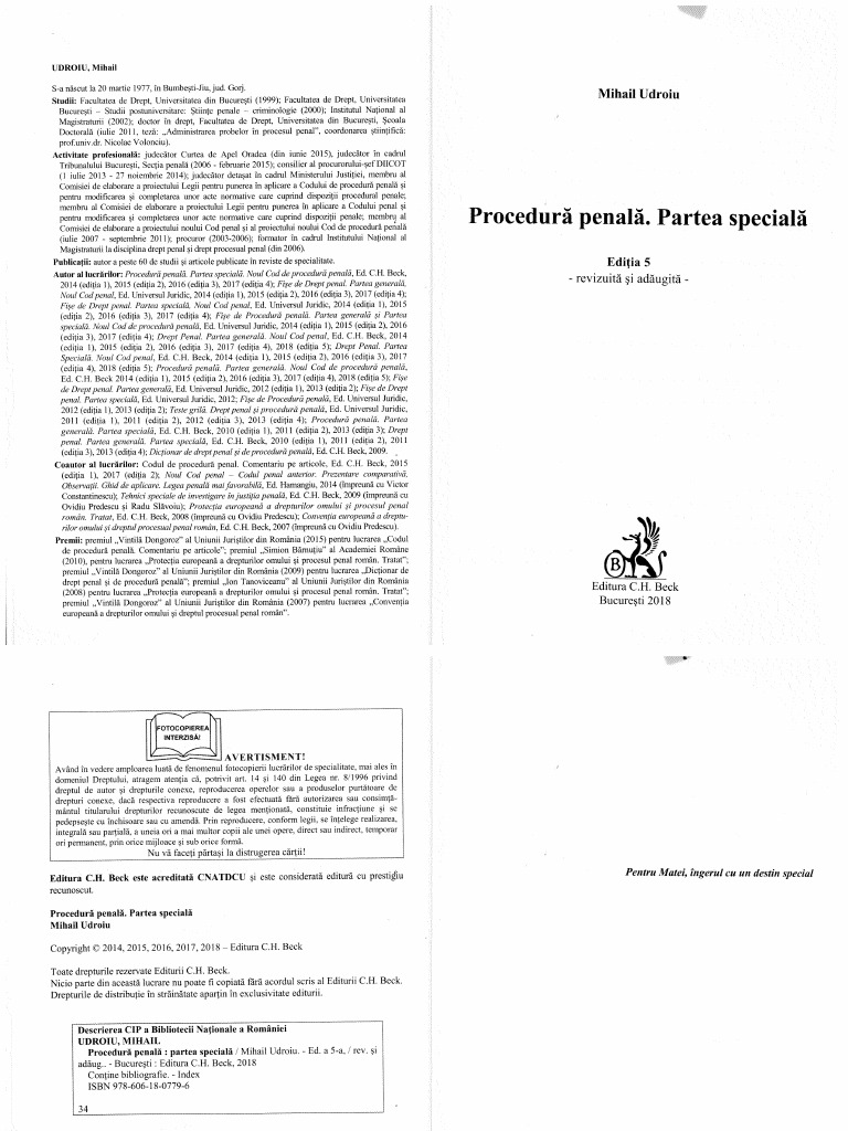 Procedura Penala Partea Speciala PDF | PDF